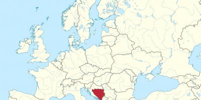 ボスニア、欧州地図
