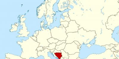 ボスニア-ヘルツェゴビナの世界地図