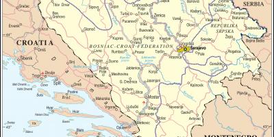 地図のボスニア観光